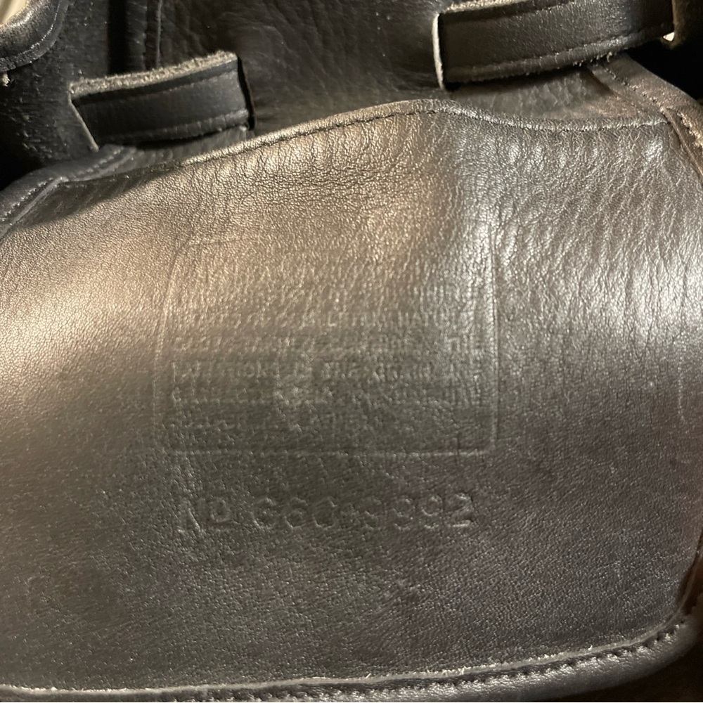COACH 9992 Vintage Drawstring Turnlock Leather Backpack Black Old Coach USA - Picture 4 of 4
